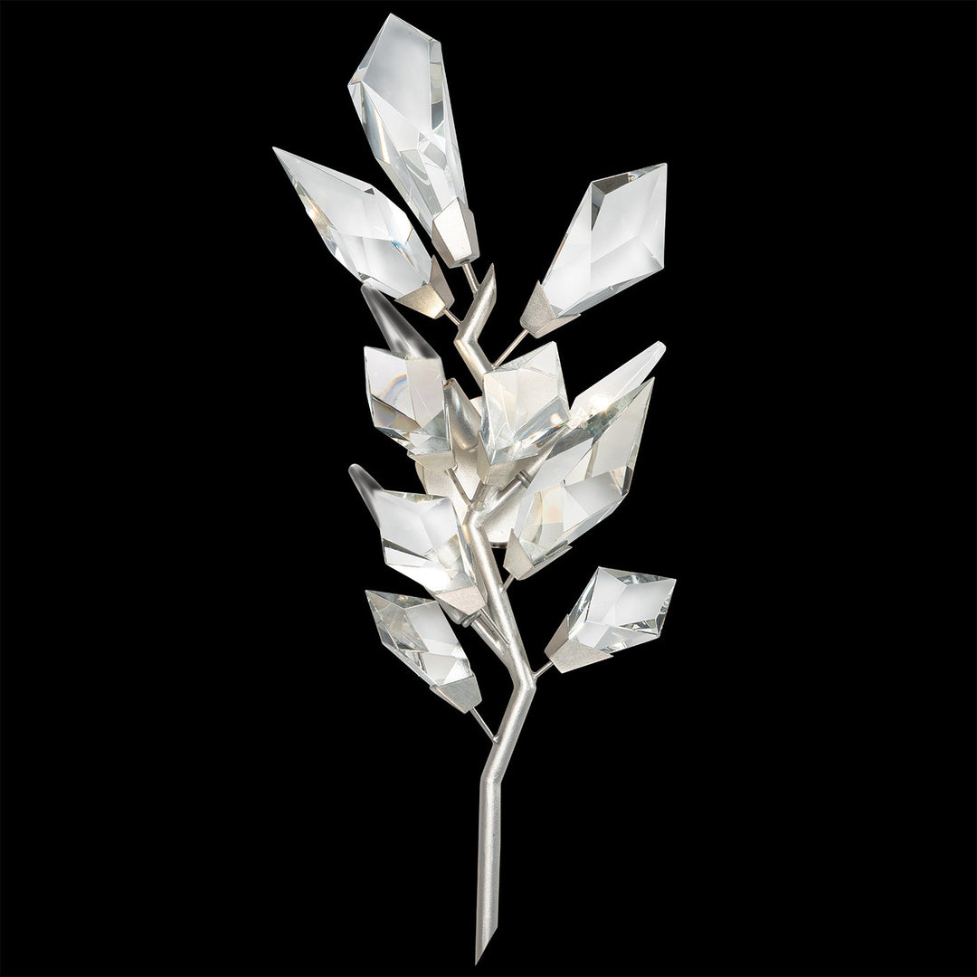 Fine Art Handcrafted Lighting Foret 27"H LSF Sconce in Standard Silver Leaf (902350-1ST)