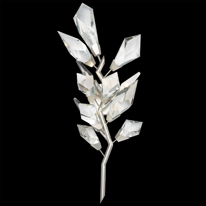 Fine Art Handcrafted Lighting Foret 27"H LSF Sconce in Standard Silver Leaf (902350-1ST)