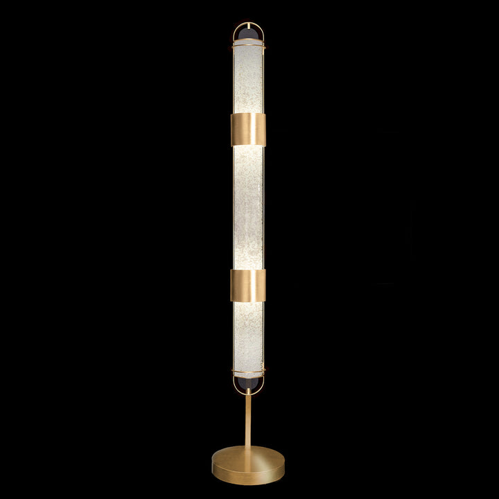 Fine Art Handcrafted Lighting Bond 72"H Floor Lamp in Standard Gold Leaf, Bahama Sand (100011-32)