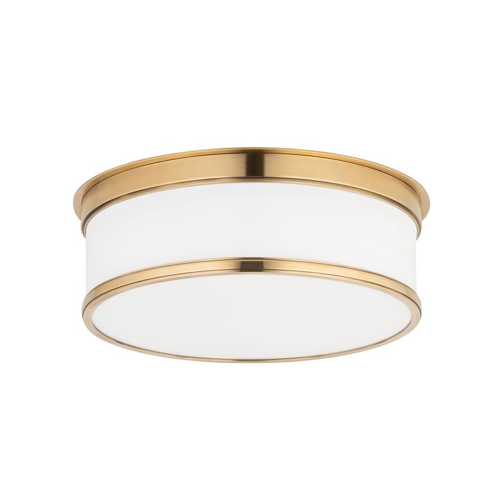 Hudson Valley Lighting Geneva Flush Mount Ceiling Flush Mounts Hudson Valley Lighting Aged Brass  