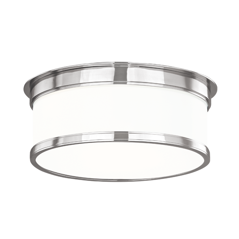 Hudson Valley Lighting Geneva Flush Mount Ceiling Flush Mounts Hudson Valley Lighting Polished Nickel  