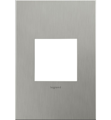 Legrand adorne Brushed Stainless Steel 1-Gang wall plate