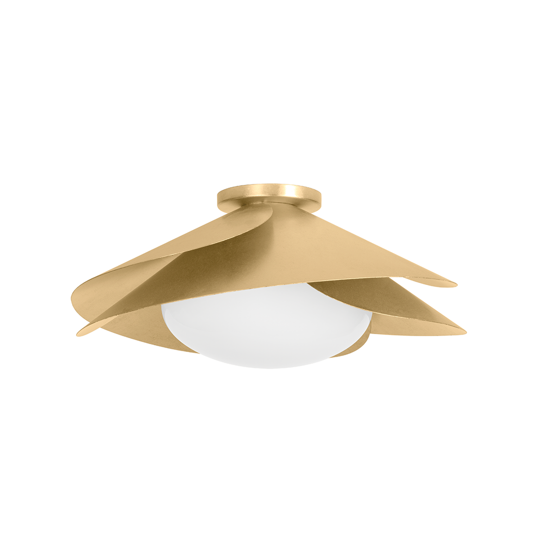 Hudson Valley Lighting Brookhaven Flush Mount Ceiling Flush Mounts Hudson Valley Lighting Vintage Gold Leaf  