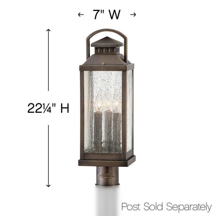 Hinkley Revere Outdoor Post Mount Lantern