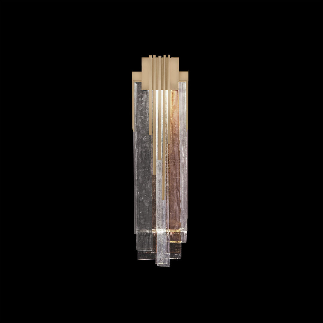 Fine Art Handcrafted Lighting Arpeggio 17"H Sconce in Standard Soft Gold Leaf, Multi-Tone (100082-52)