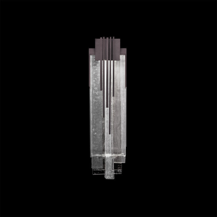 Fine Art Handcrafted Lighting Arpeggio 17"H Sconce in Midnight Steel, Clear (100082-61)