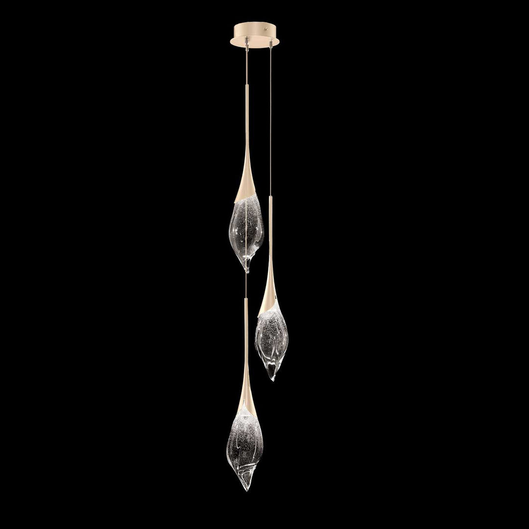 Fine Art Handcrafted Lighting Mayu 9.5"W Round Pendant in Champagne (100129-6)