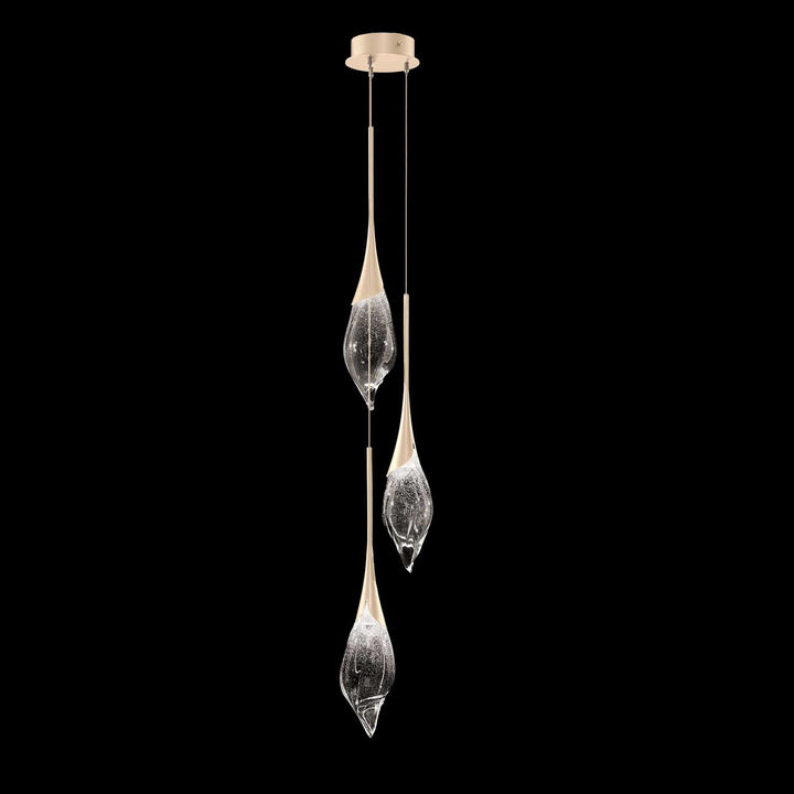 Fine Art Handcrafted Lighting Mayu 9.5"W Round Pendant in Champagne (100129-6)