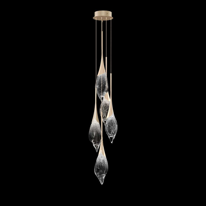 Fine Art Handcrafted Lighting Mayu 12.5"W Round Pendant in Champagne (100130-6)