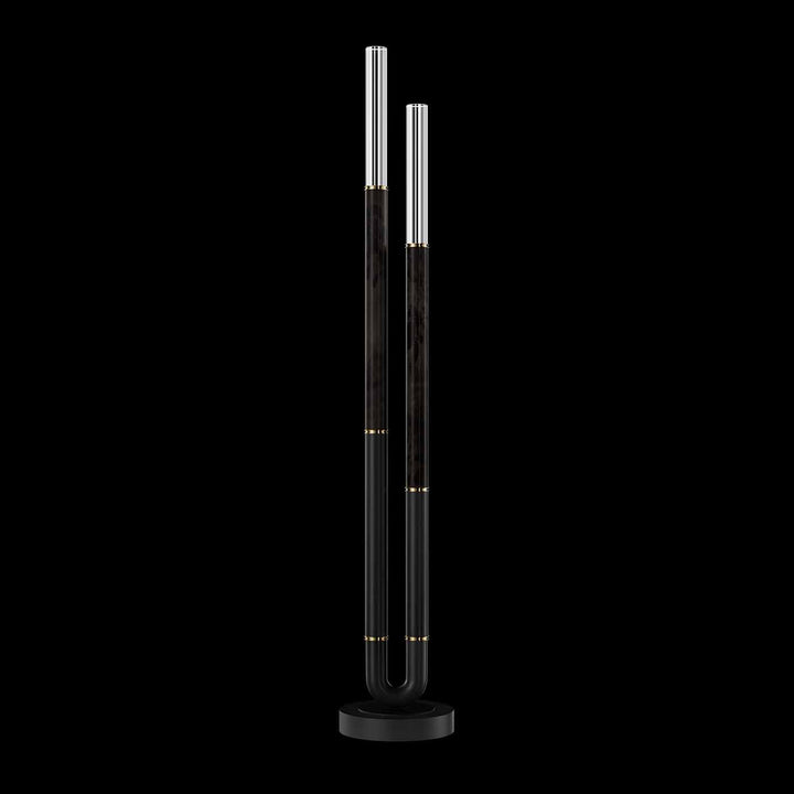 Fine Art Handcrafted Lighting Antonia 71.5"H Floor Lamp in Standard Black Iron, Brass, Charcoal (100148-111)