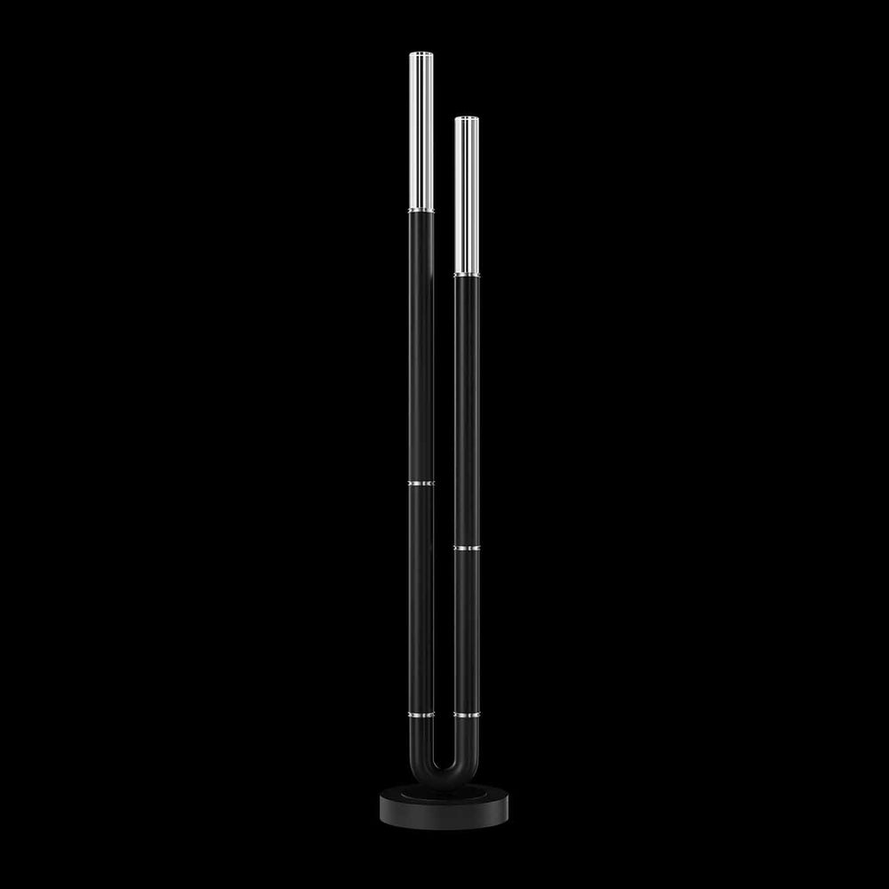 Fine Art Handcrafted Lighting Antonia 71.5"H Floor Lamp in Standard Black Iron, Nickel, No Parchment/Same as Finish (100148-120)