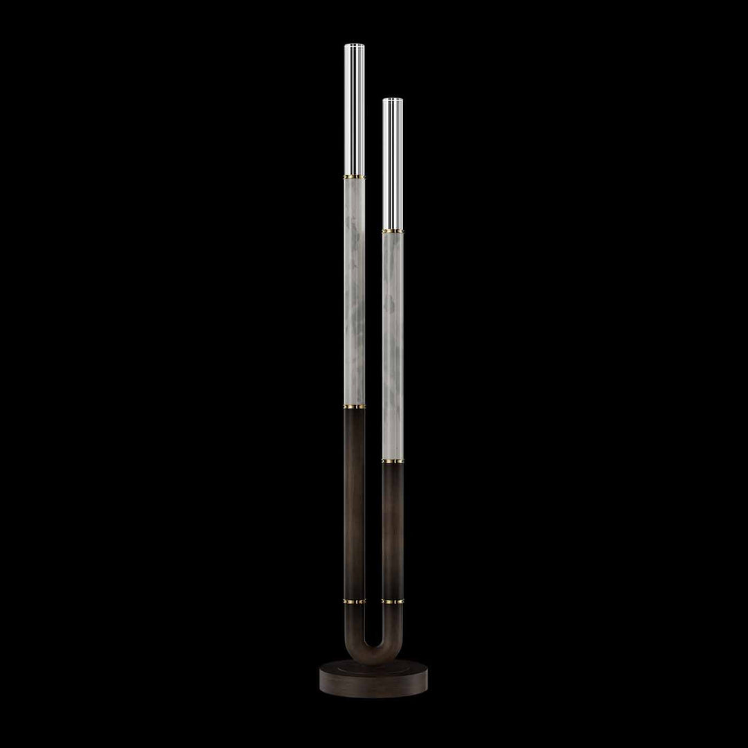 Fine Art Handcrafted Lighting Antonia 71.5"H Floor Lamp in Standard Bronze, Brass, Smoke (100148-212)