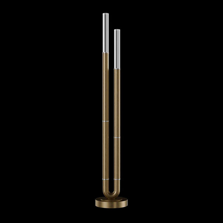 Fine Art Handcrafted Lighting Antonia 71.5"H Floor Lamp in Standard Gold Leaf, Nickel, No Parchment/Same as Finish (100148-320)
