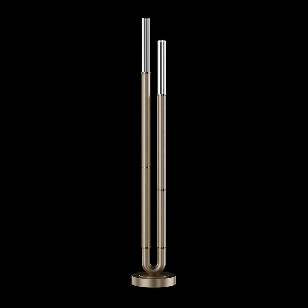 Fine Art Handcrafted Lighting Antonia 71.5"H Floor Lamp in Standard Soft Gold Leaf, Brass, No Parchment/Same as Finish (100148-510)