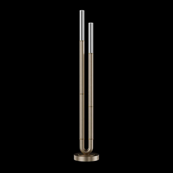 Fine Art Handcrafted Lighting Antonia 71.5"H Floor Lamp in Standard Soft Gold Leaf, Brass, No Parchment/Same as Finish (100148-510)