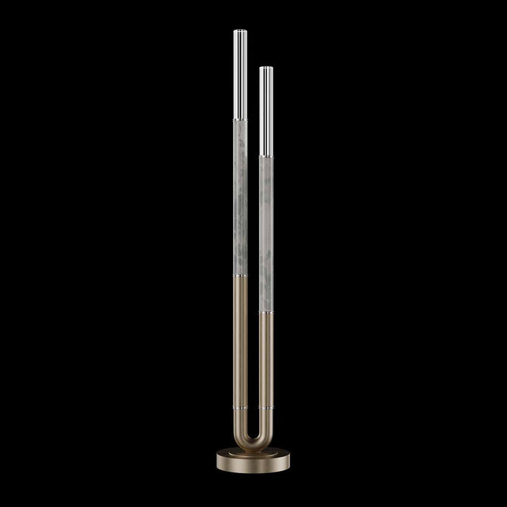 Fine Art Handcrafted Lighting Antonia 71.5"H Floor Lamp in Standard Soft Gold Leaf, Nickel, Smoke (100148-522)