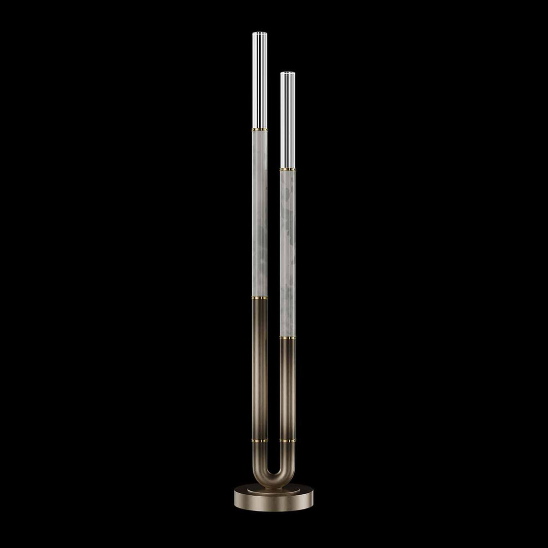 Fine Art Handcrafted Lighting Antonia 71.5"H Floor Lamp in Soft Ombre Bronze, Brass, Smoke (100148-612)