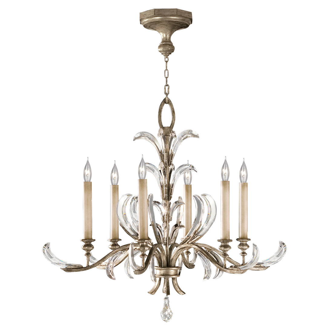 Fine Art Handcrafted Lighting Beveled Arcs Chandelier Chandeliers Fine Art Handcrafted Lighting Silver 37 x 32 