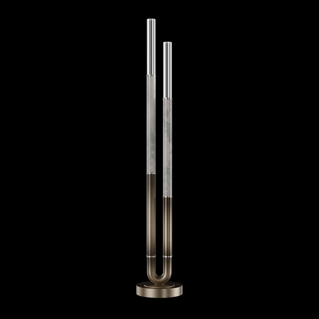 Fine Art Handcrafted Lighting Antonia 71.5"H Floor Lamp in Soft Ombre Bronze, Nickel, Smoke (100148-622)