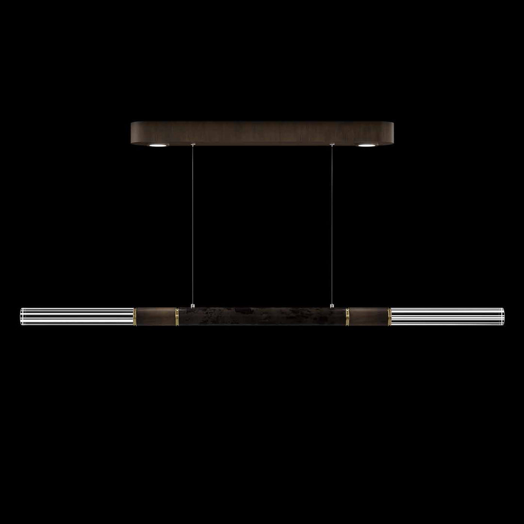 Fine Art Handcrafted Lighting Antonia 62"W Linear Pendant in Standard Bronze, Brass, Charcoal (100149-211)