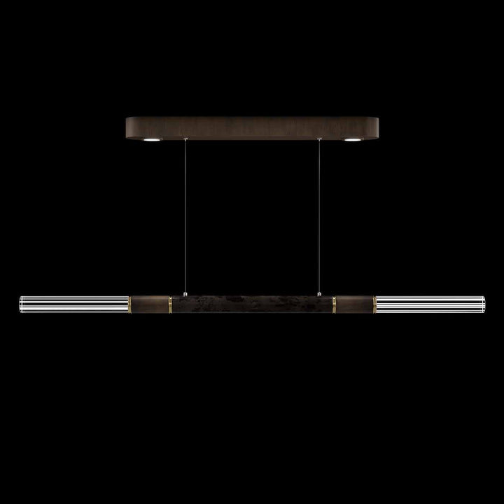 Fine Art Handcrafted Lighting Antonia 62"W Linear Pendant in Standard Bronze, Brass, Charcoal (100149-211)