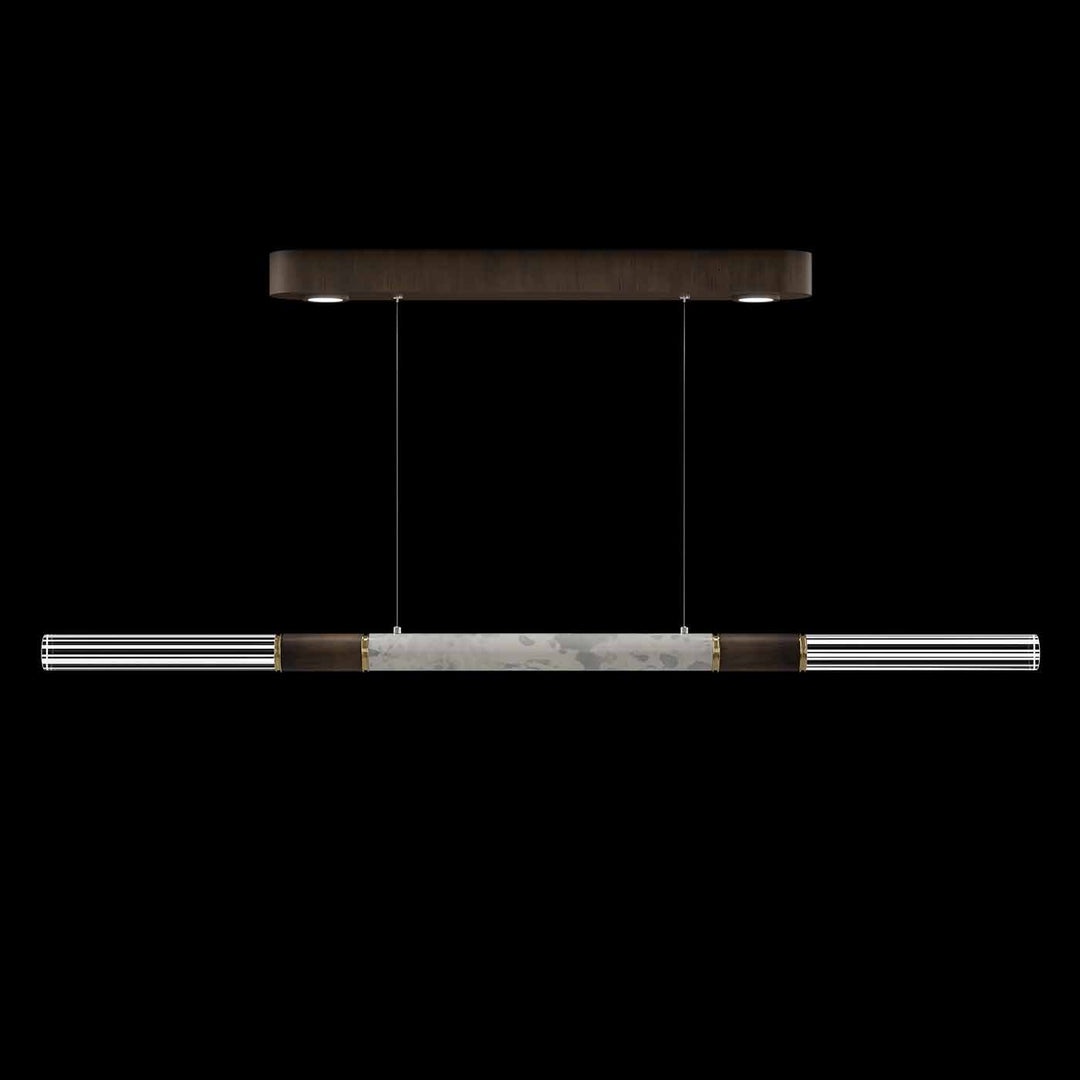 Fine Art Handcrafted Lighting Antonia 62"W Linear Pendant in Standard Bronze, Brass, Smoke (100149-212)