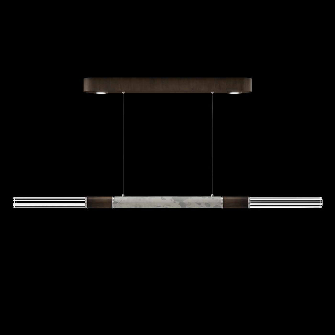 Fine Art Handcrafted Lighting Antonia 62"W Linear Pendant in Standard Bronze, Nickel, Smoke (100149-222)