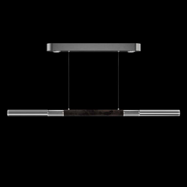 Fine Art Handcrafted Lighting Antonia 62"W Linear Pendant in Standard Silver Leaf, Nickel, Charcoal (100149-421)