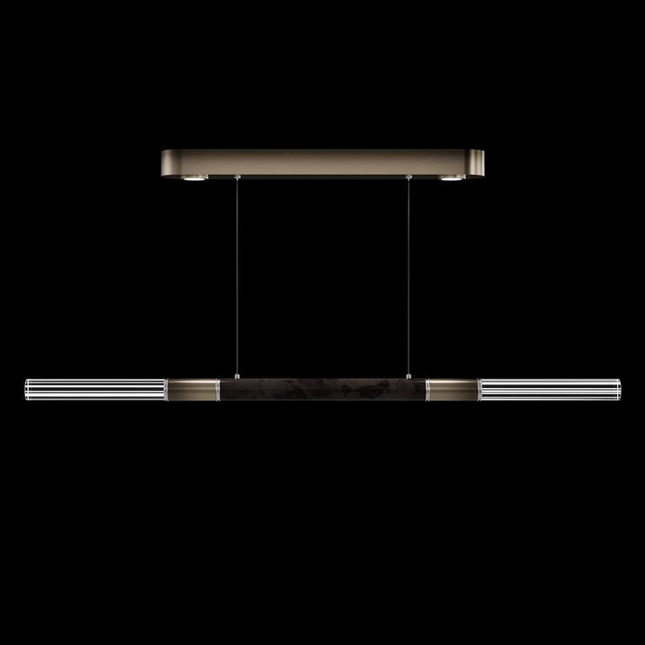 Fine Art Handcrafted Lighting Antonia 62"W Linear Pendant in Soft Ombre Bronze, Nickel, Charcoal (100149-621)