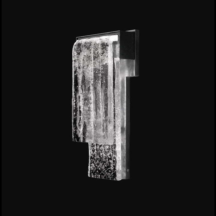 Fine Art Handcrafted Lighting Waterfall 16.25"H Outdoor Wall Sconce in Indoor/Outdoor Black (100152-6)