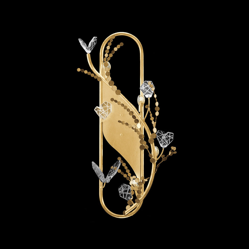 Fine Art Handcrafted Lighting Volare 26"H LSF Sconce in Burnished Gold (100163-7)