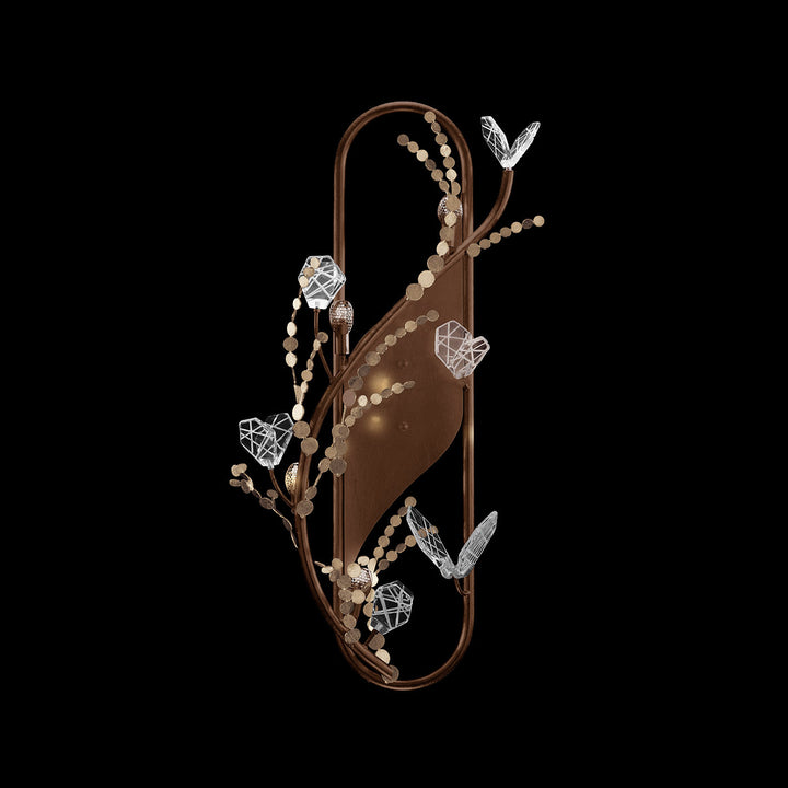 Fine Art Handcrafted Lighting Volare 26"H RSF Sconce in Brushed Bronze (100162-8)