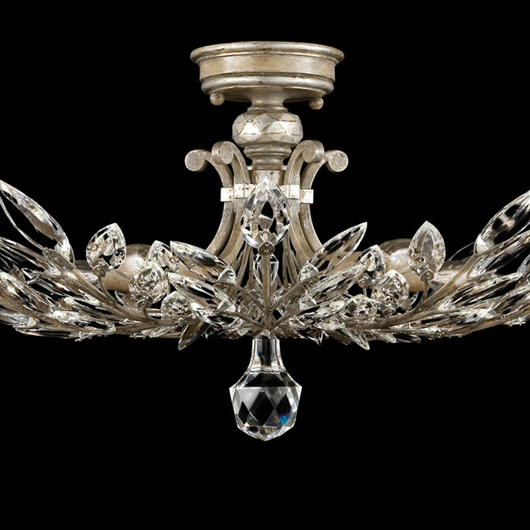Fine Art Handcrafted Lighting Crystal Laurel 28"W Round Semi-Flush Mount (Model 753440)