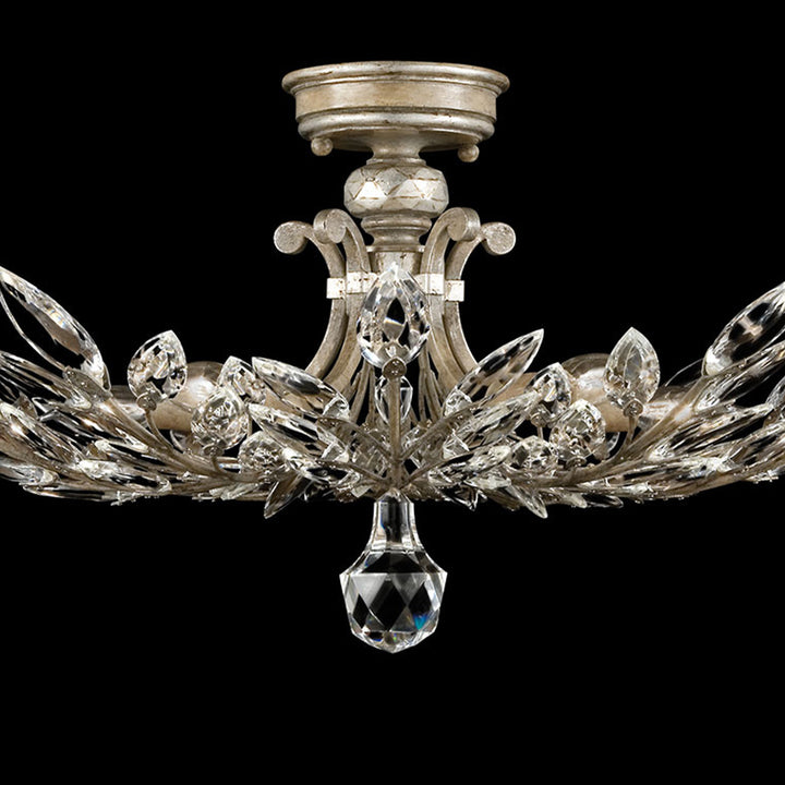Fine Art Handcrafted Lighting Crystal Laurel 28"W Round Semi-Flush Mount (Model 753440)
