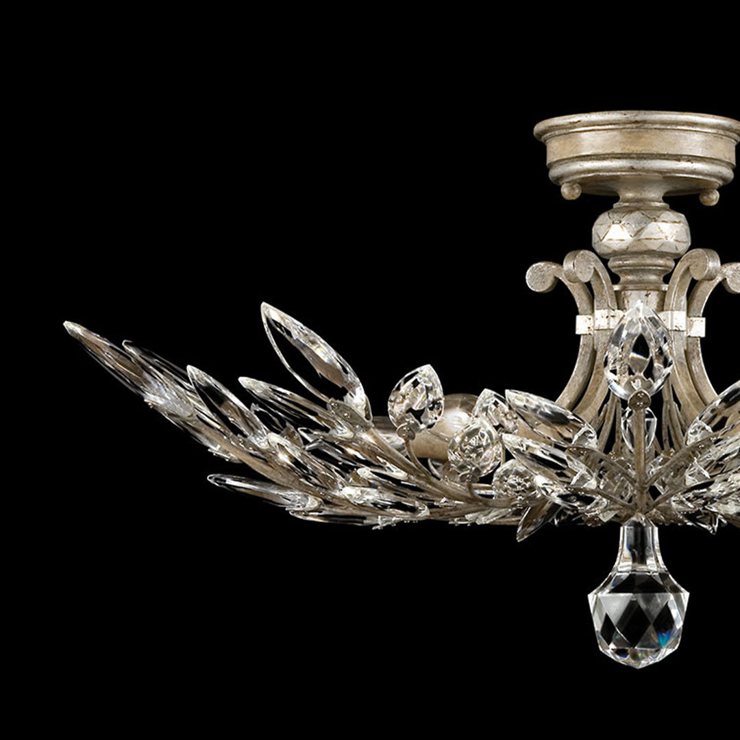Fine Art Handcrafted Lighting Crystal Laurel 28"W Round Semi-Flush Mount (Model 753440)