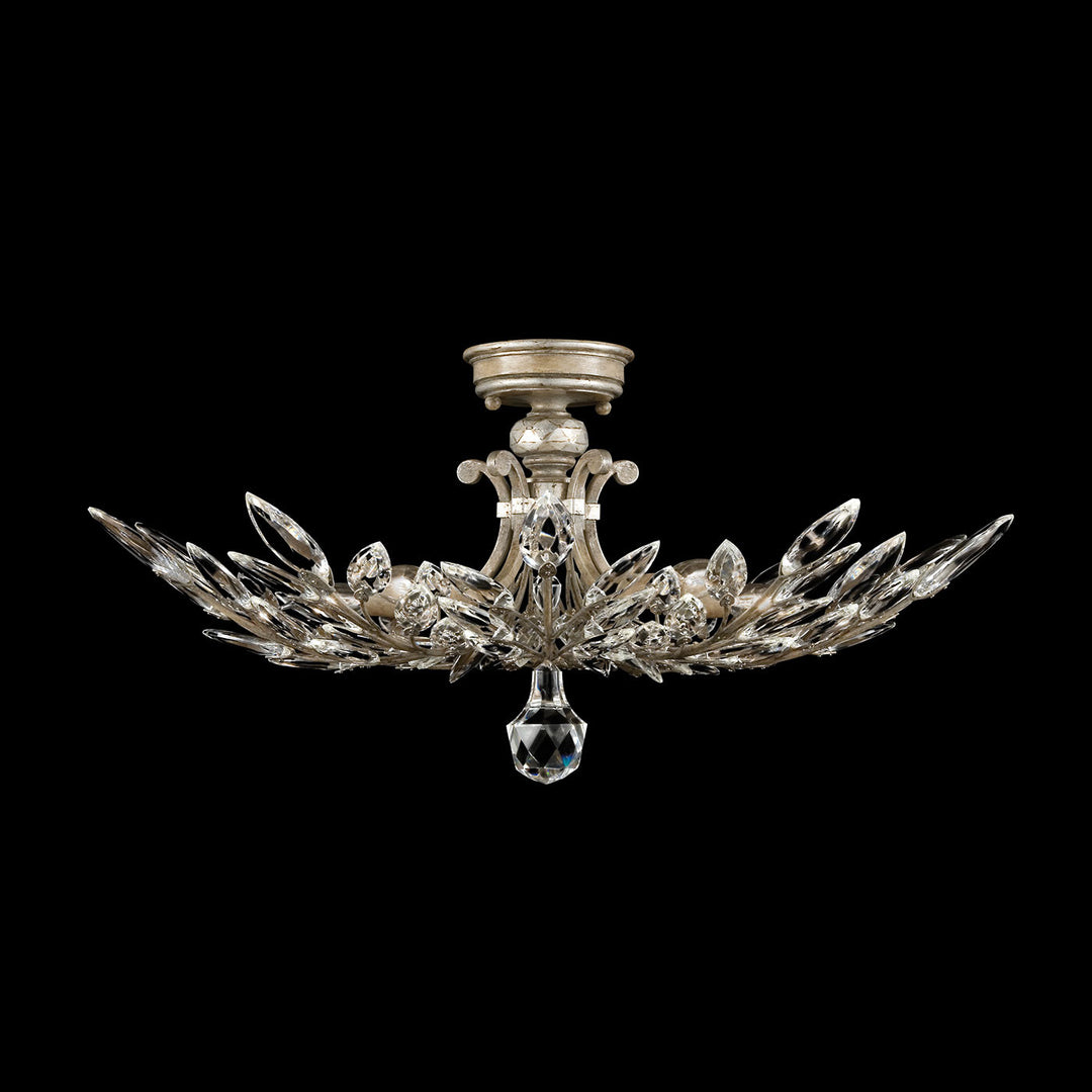 Fine Art Handcrafted Lighting Crystal Laurel 28"W Round Semi-Flush Mount (Model 753440)