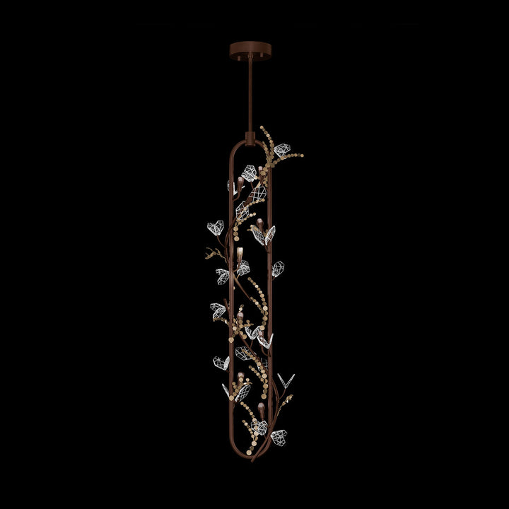 Fine Art Handcrafted Lighting Volare 12.5"W Round Pendant in Brushed Bronze (100160-8)