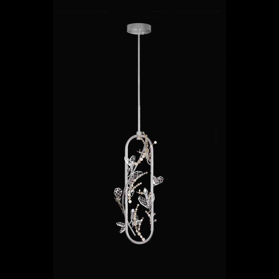 Fine Art Handcrafted Lighting Volare 11.5"W Round Pendant in Patinated Silver (100159-6)