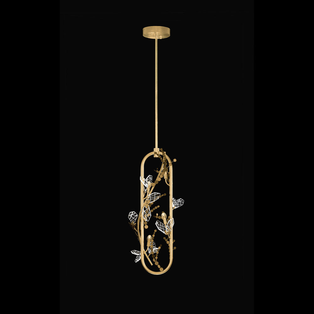 Fine Art Handcrafted Lighting Volare 11.5"W Round Pendant in Burnished Gold (100159-7)