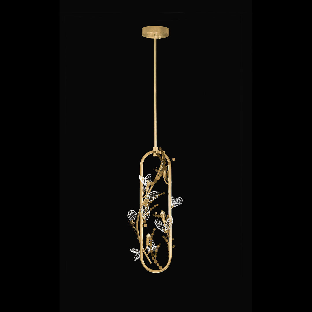 Fine Art Handcrafted Lighting Volare 11.5"W Round Pendant in Burnished Gold (100159-7)