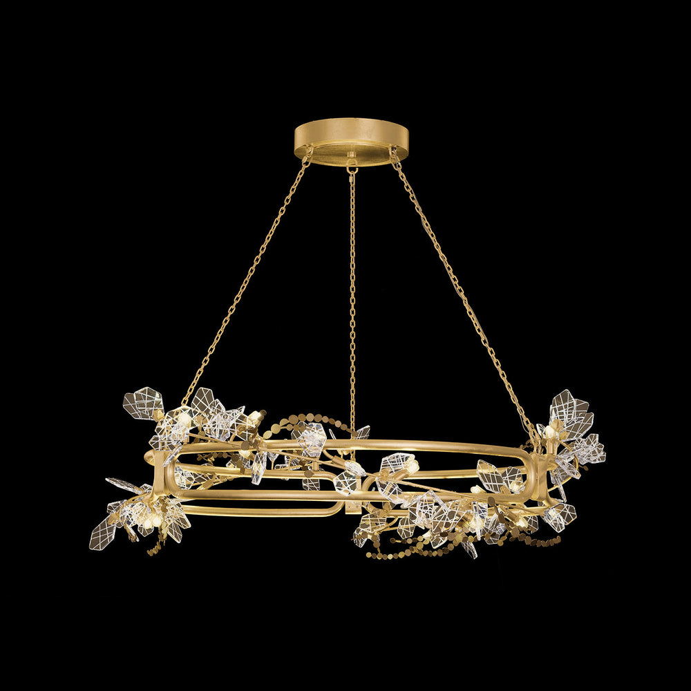 Fine Art Handcrafted Lighting Volare 47"W Round Pendant in Burnished Gold (100158-7)