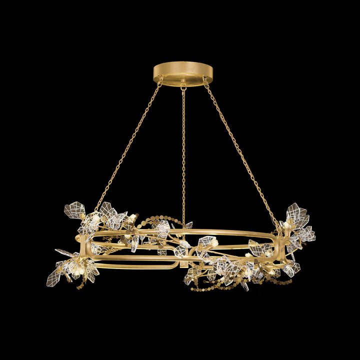 Fine Art Handcrafted Lighting Volare 47"W Round Pendant in Burnished Gold (100158-7)