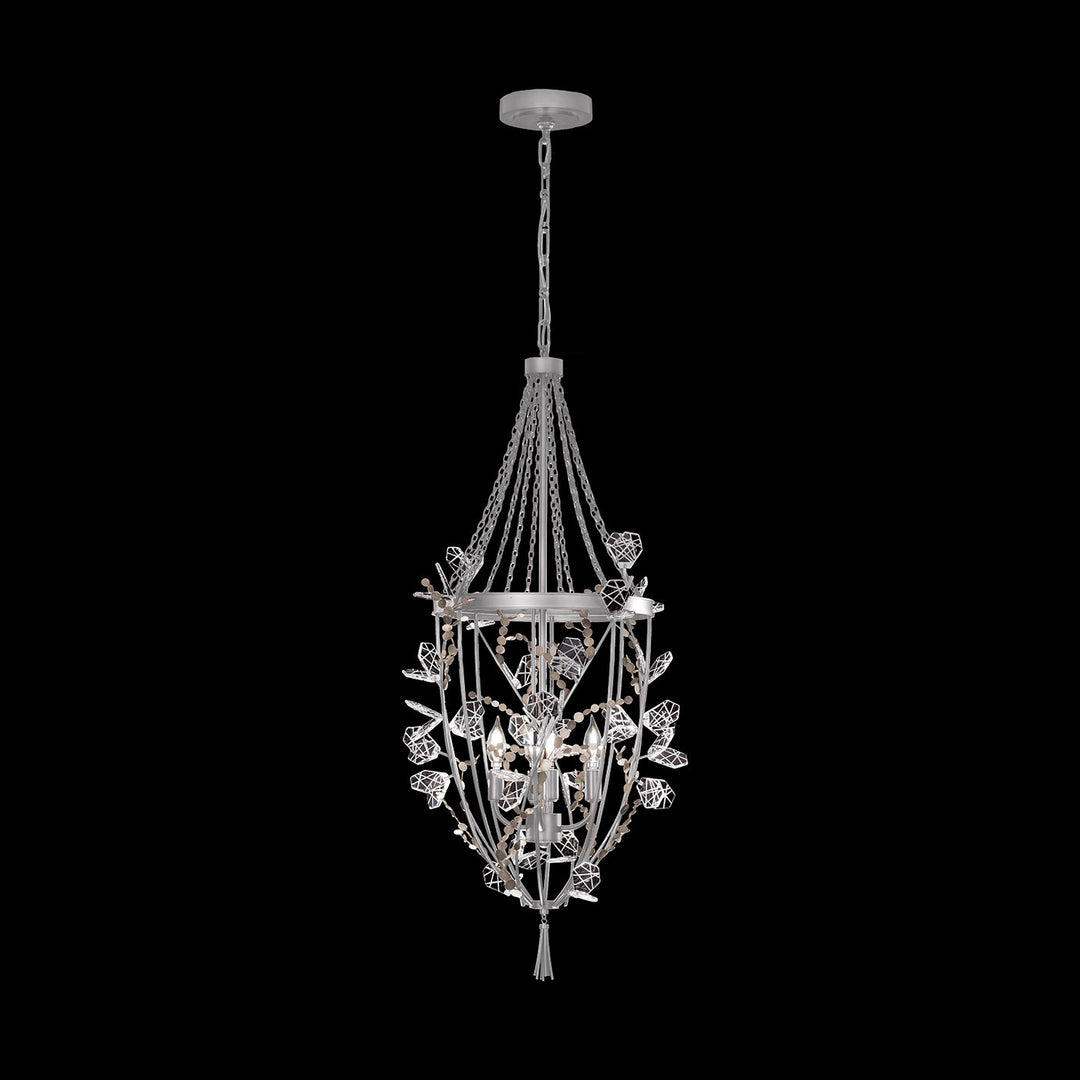 Fine Art Handcrafted Lighting Volare 19.75"W Round Pendant in Patinated Silver (100157-6)