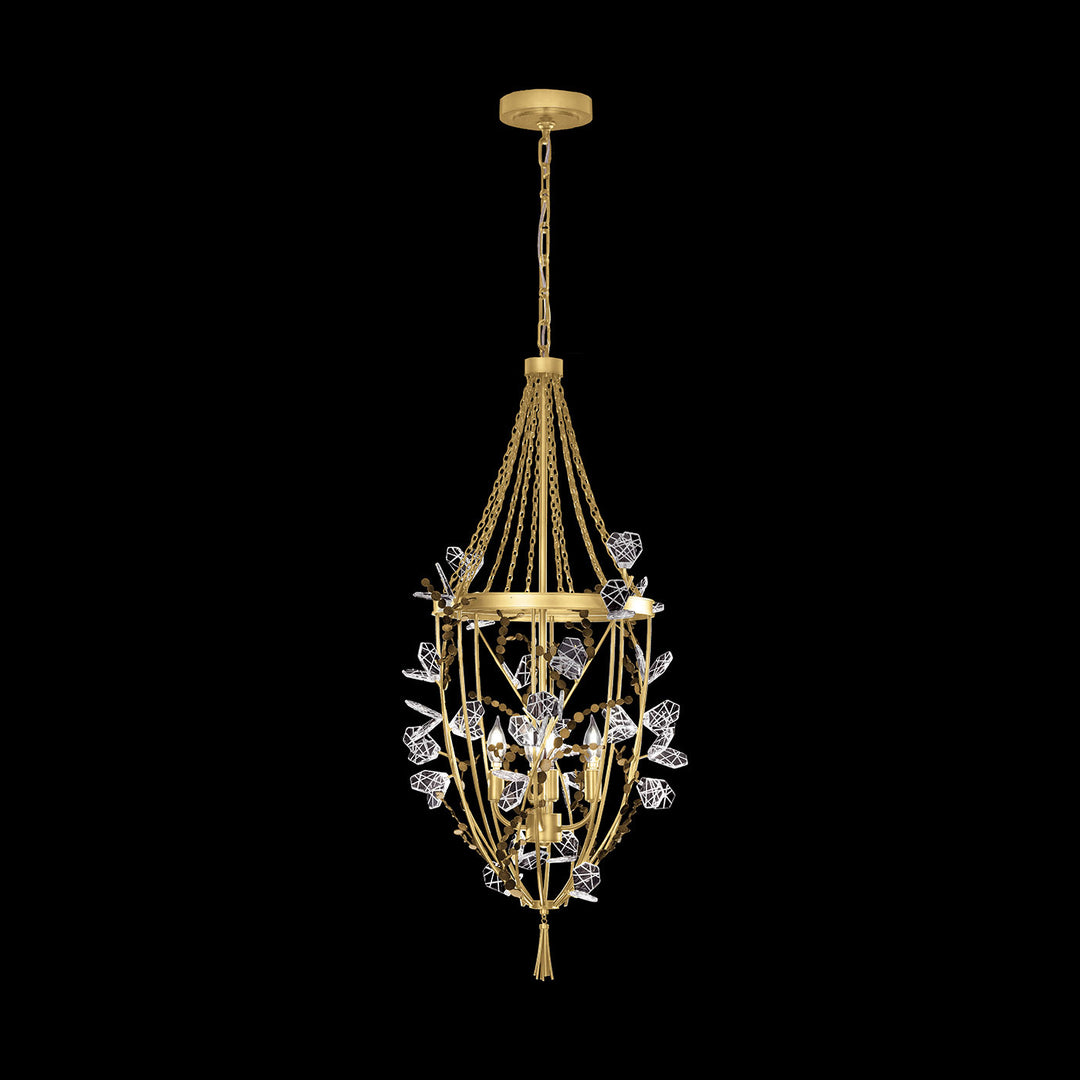 Fine Art Handcrafted Lighting Volare 19.75"W Round Pendant in Burnished Gold (100157-7)