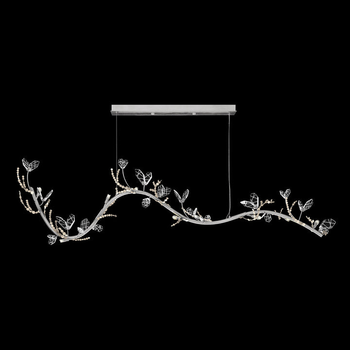 Fine Art Handcrafted Lighting Volare 77.5"W Linear Pendant in Patinated Silver (100156-6)