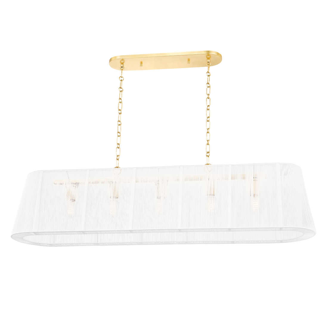 Hudson Valley Lighting Verona Beach Linear Chandeliers Hudson Valley Lighting Aged Brass  