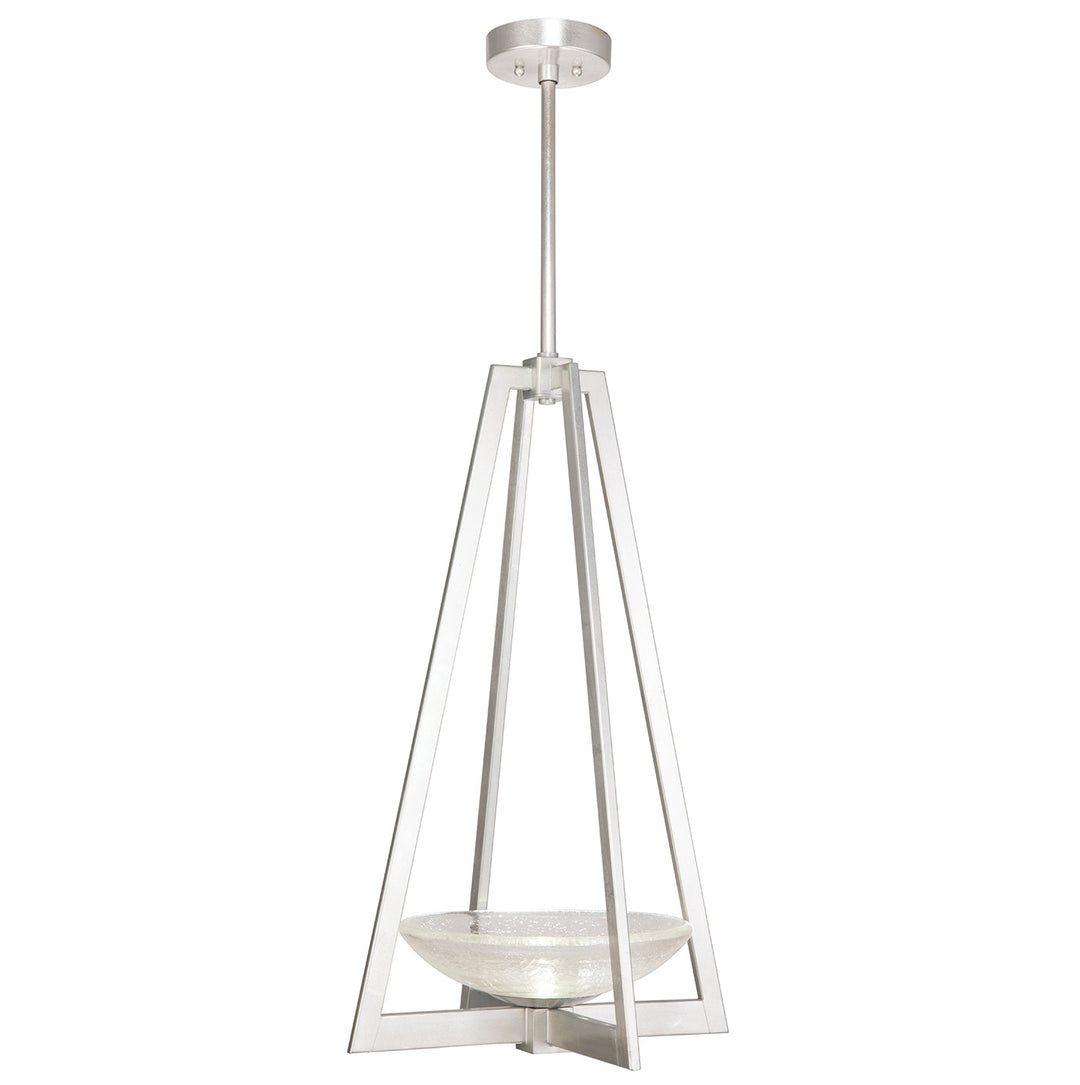 Fine Art Handcrafted Lighting Delphi 17.5"W Square Pendant in Standard Silver Leaf (896040-1ST)