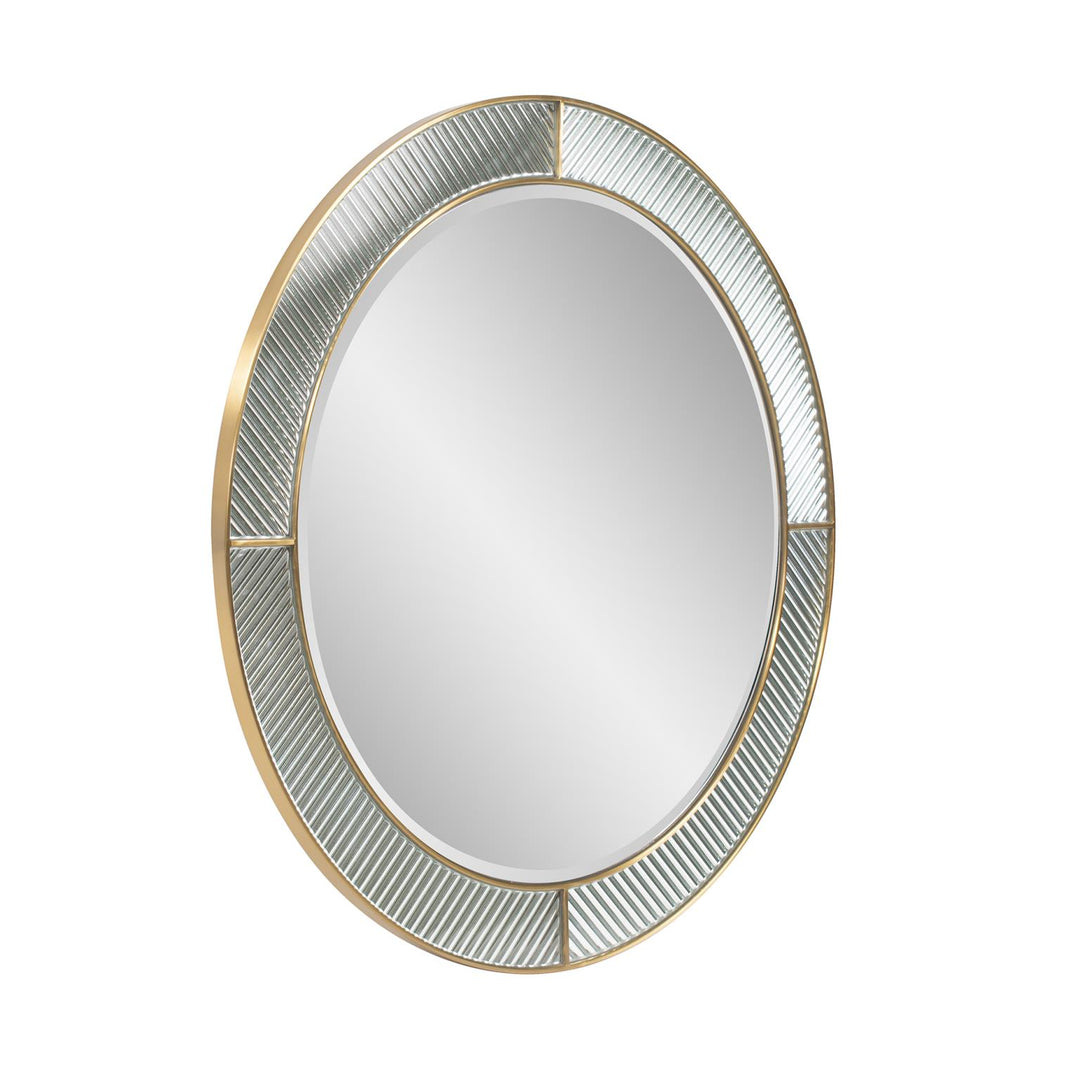 Howard Elliott Frosted Round Wall Mirror