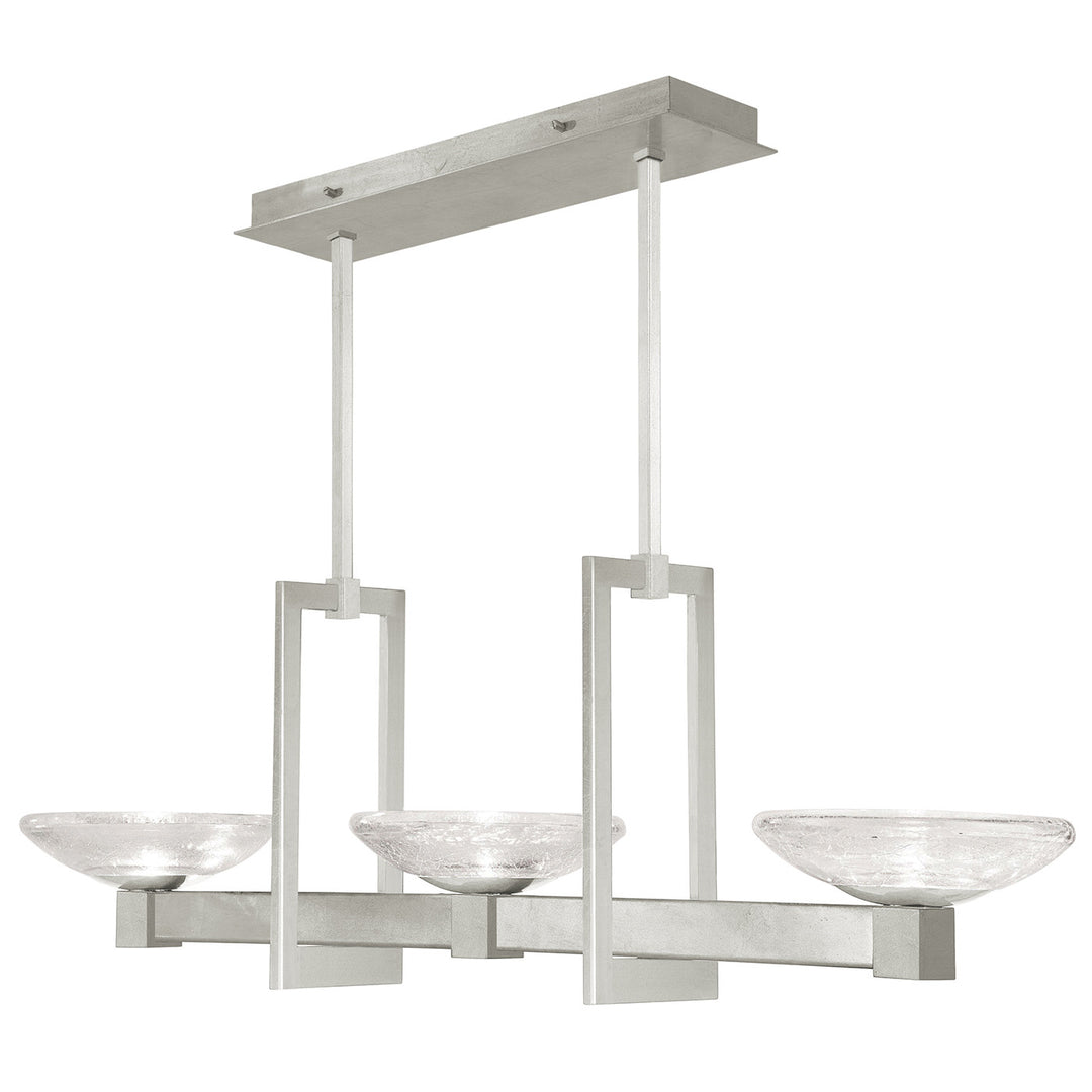 Fine Art Handcrafted Lighting Delphi 48"W Linear Pendant in Standard Silver Leaf (897040-1ST)