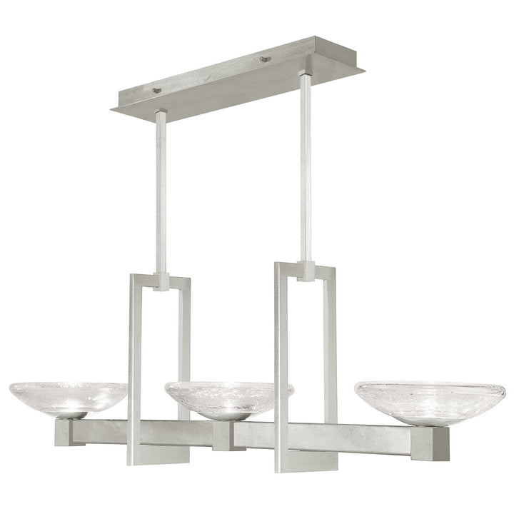 Fine Art Handcrafted Lighting Delphi 48"W Linear Pendant in Standard Silver Leaf (897040-1ST)